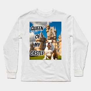 Queen of My Castle English Bulldog Long Sleeve T-Shirt